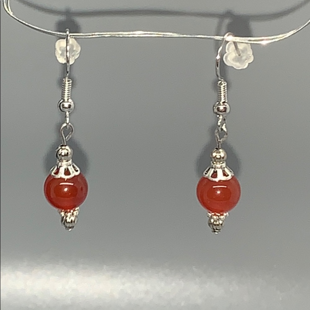 20123 ⭐️Orange agate earrings⭐️